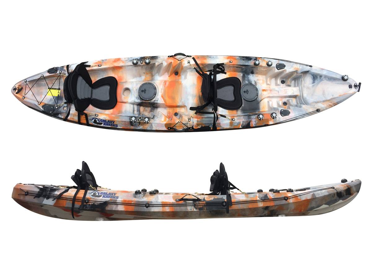 Geometri gryde direkte Cruz Fisher Tandem Fiskekajak - Galaxy Kayaks